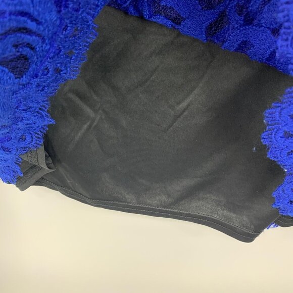 Tadashi Shoji Dress Blue Embroidered Lace V-Neck Sleeveless NWT - Picture 8 of 13